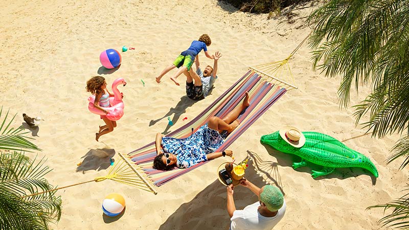 Family fun at the beach
